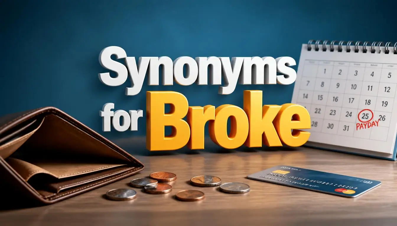 Synonyms for Broke
