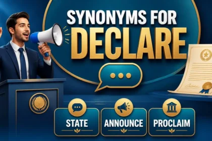 synonyms for declare