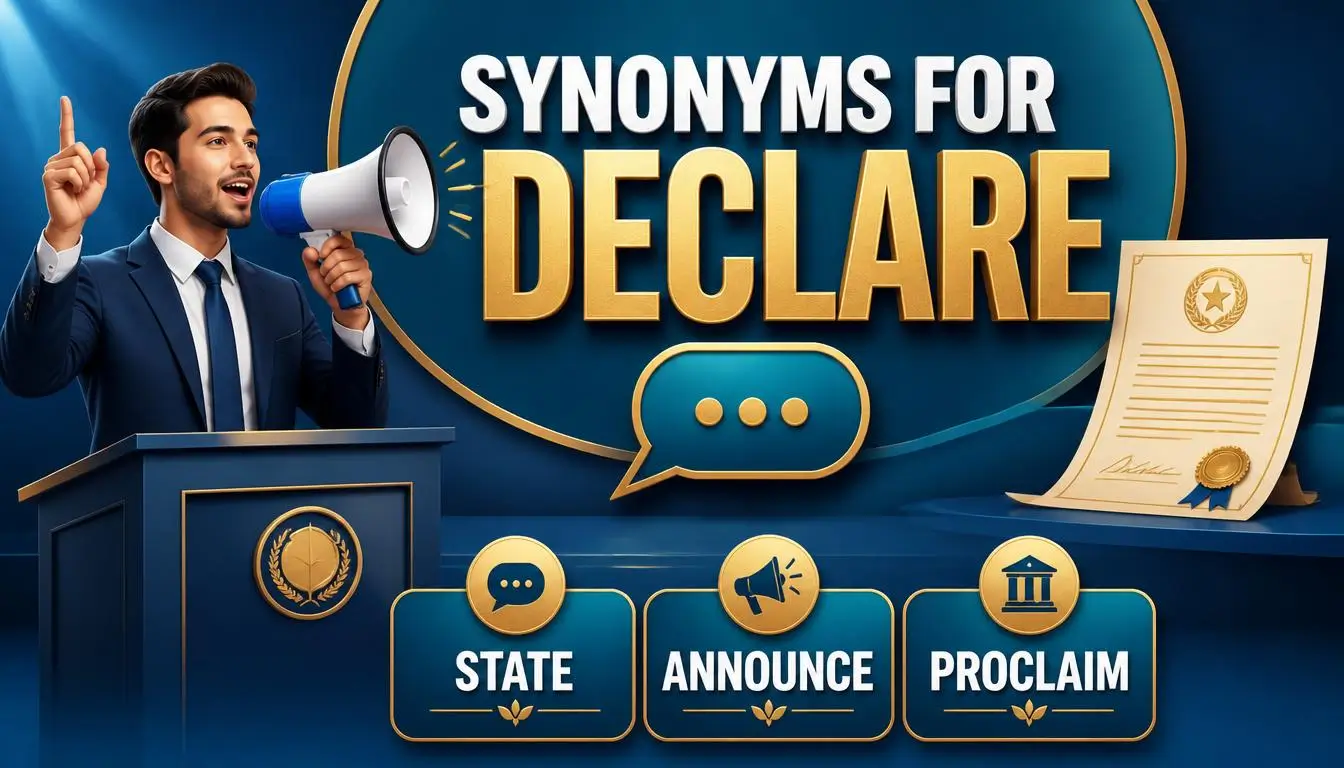 synonyms for declare