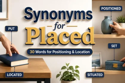 Synonyms for Placed