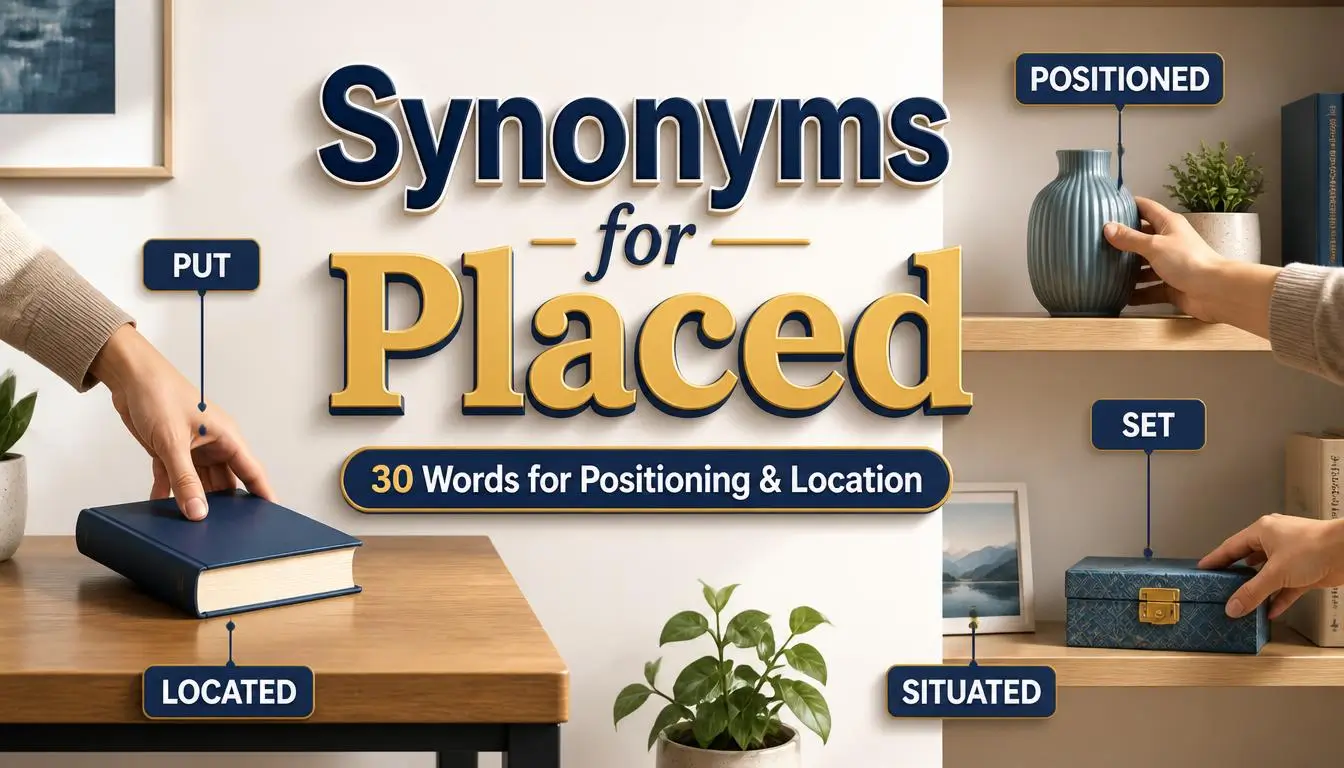 Synonyms for Placed