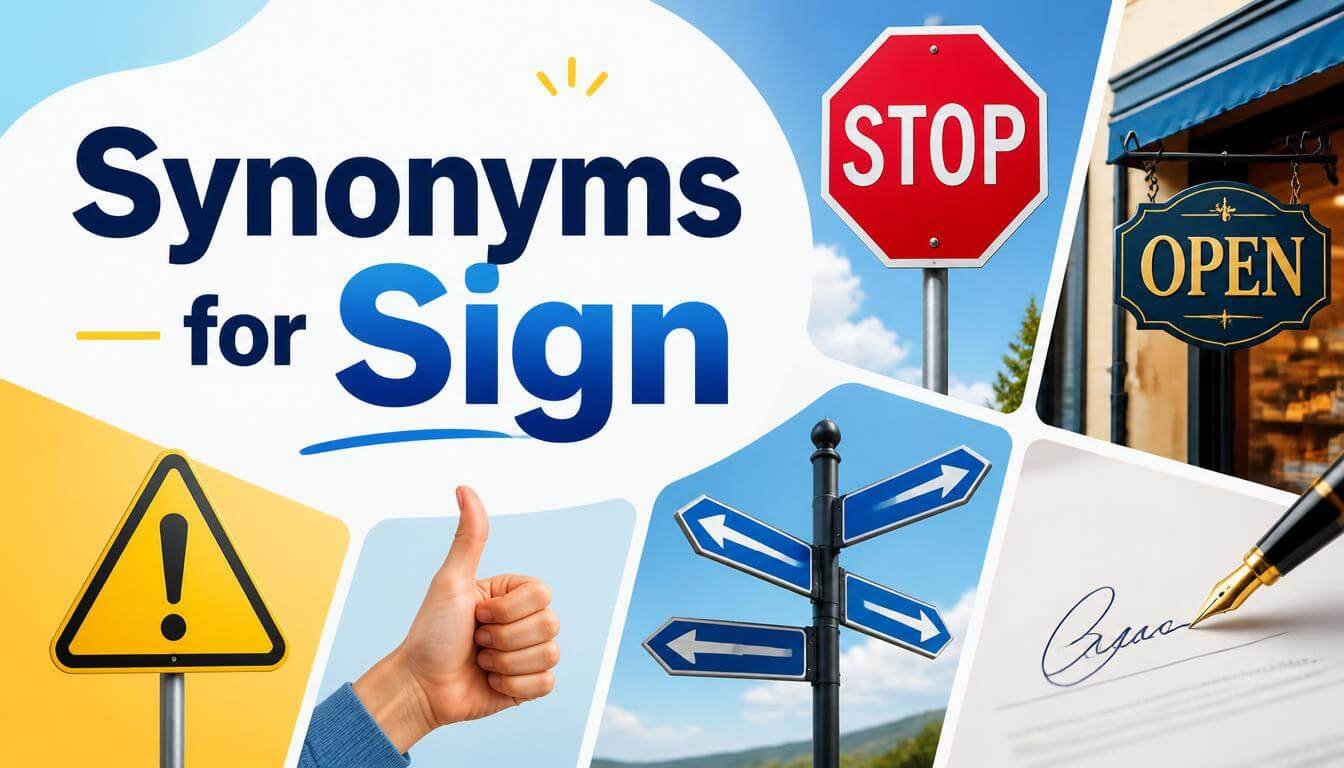 Synonyms for Sign