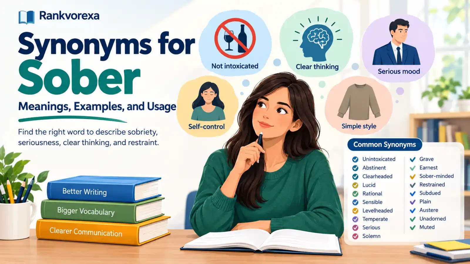 Synonyms for Sober