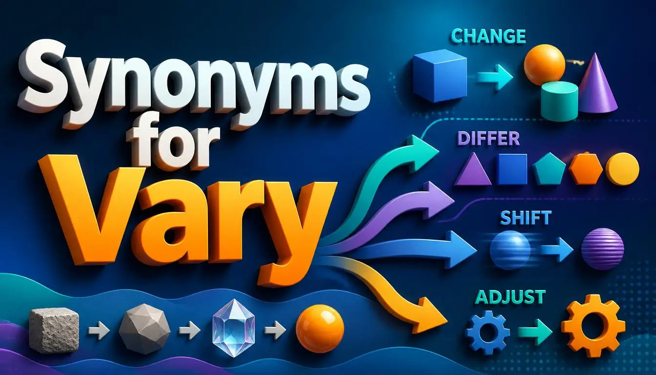 Synonyms for Vary